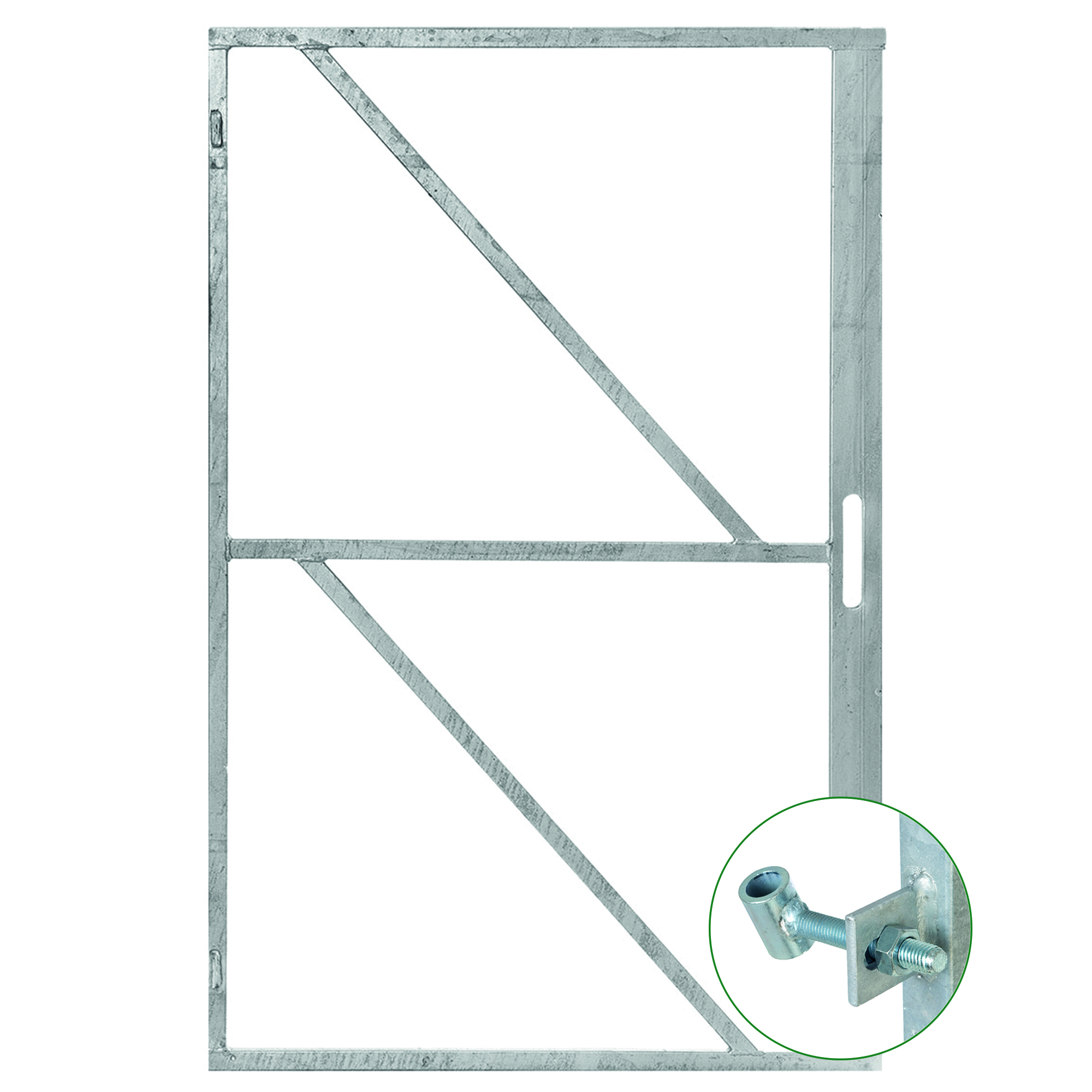 IJzeren deurframe met slotkastuitsparing 200x100cm